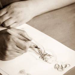 Dessin cr�ation robe de mari�e