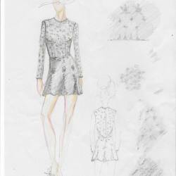 Dessin robe dentelle